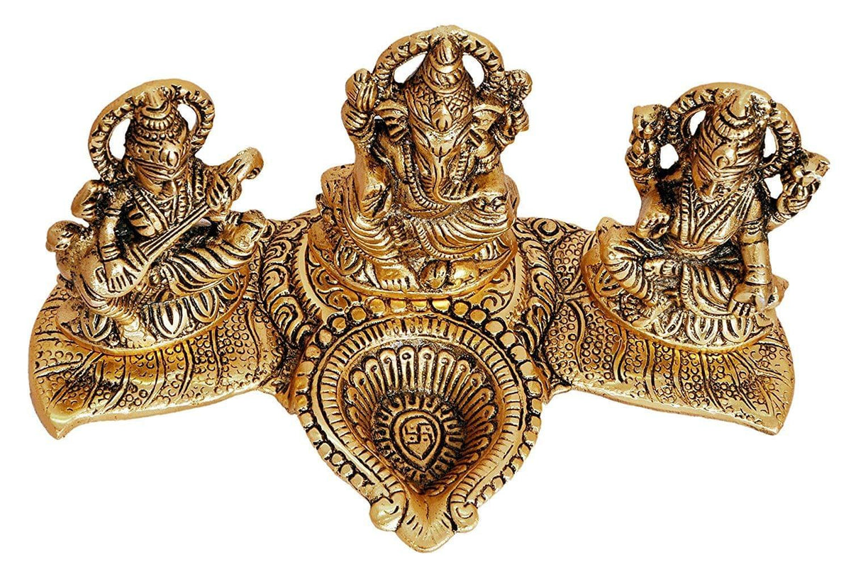 Showpiece Aluminium LGS Deepak - 8.2*4.5*4 inch (AS376 G)