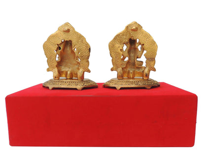 Showpiece Aluminium Ganesh JI - 4.2*3*4.8 inch (AS379 G)