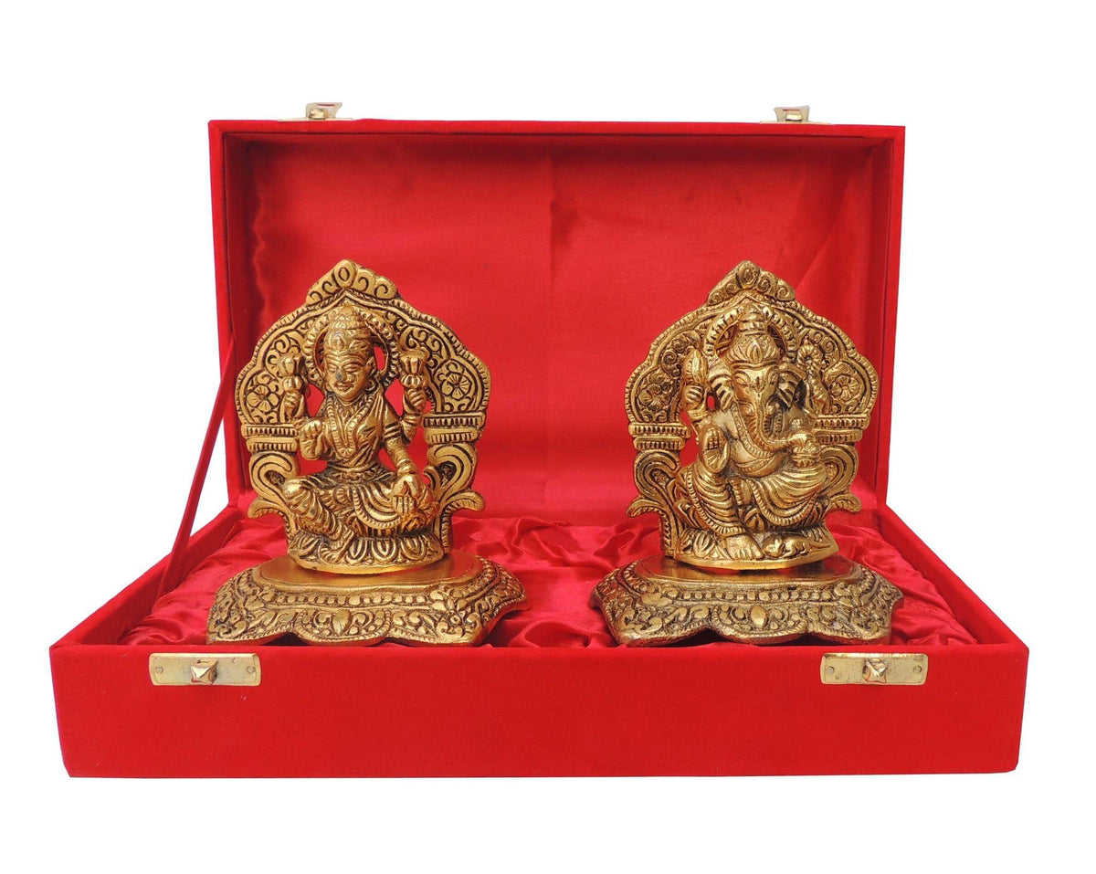 Showpiece Aluminium Ganesh JI - 4.2*3*4.8 inch (AS379 G)