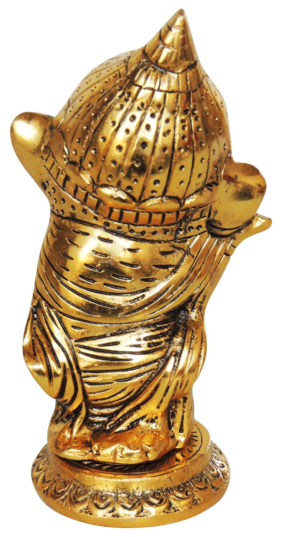 Showpiece Ganesh Ji Statue With Gold Finish - 6 Inch (AS385 G)