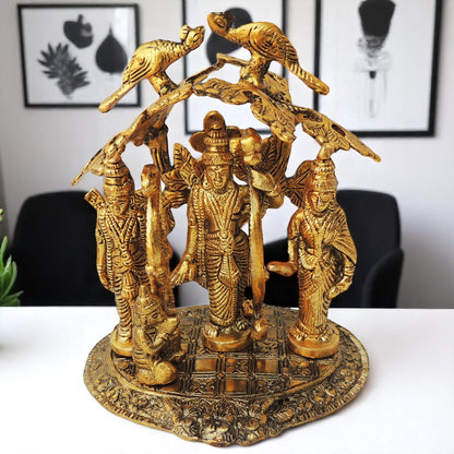 Aluminium Showpiece Ramdarbar Statue With Velvet Box - 6.5*5.5*7 Inch (AS410 G)