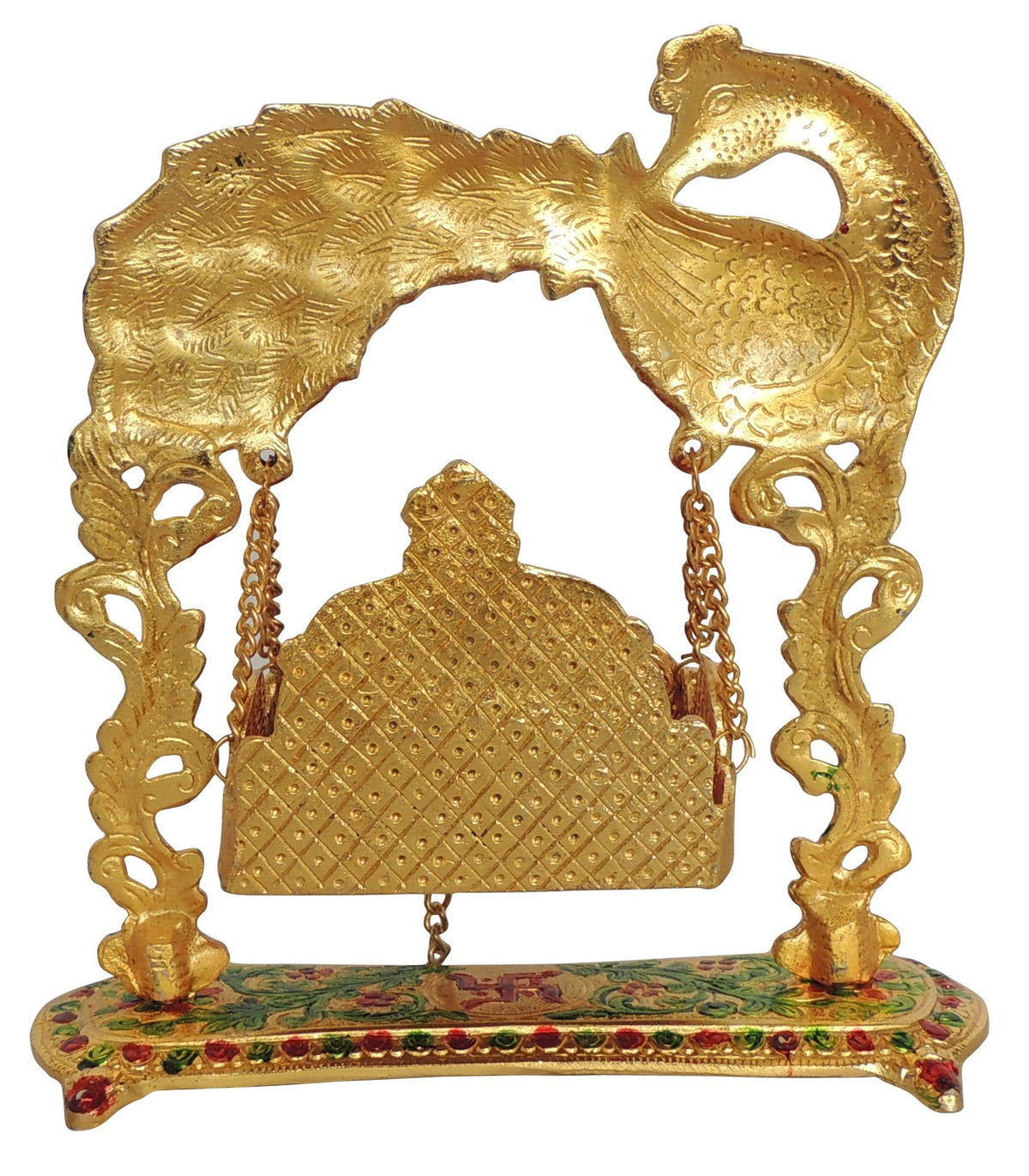 Aluminium Showpiece Laddu Gopla Jhula - 9*4*9.5 Inch (AS426 B)