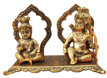 Aluminium Showpiece Ram Shyam Statue - 8.2*5*6 Inch (AS431 G)