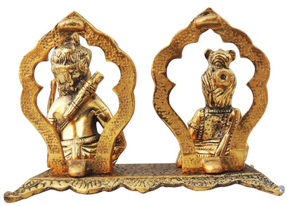 Aluminium Showpiece Ram Shyam Statue - 8.2*5*6 Inch (AS431 G)