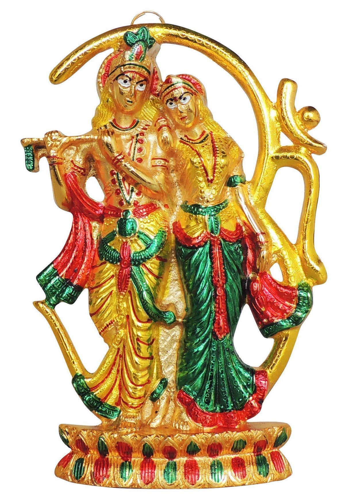 Aluminium Showpiece Wall Hanging Radha Krishna Meena Statue - 7*1*10.5 Inch (AS450 M)