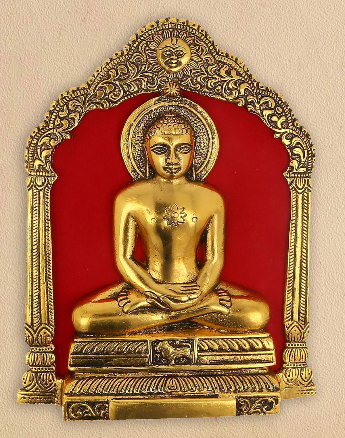 Aluminium Showpiece Mahaveer Ji Statue - 7*1.5*8.7 Inch (AS462 G)