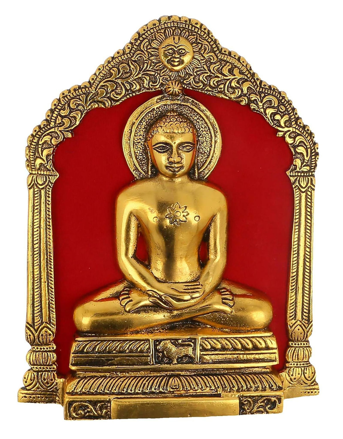 Aluminium Showpiece Mahaveer Ji Statue - 7*1.5*8.7 Inch (AS462 G)