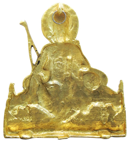 Aluminium Showpiece Wall Hanging Ram Ji, God Idol Statue - 7*1*7.5 Inch (AS469 G)