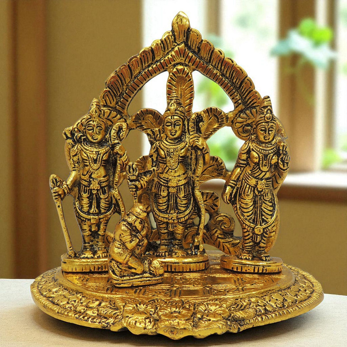 Aluminium Showpiece Ram Darbar Statue - 6*5*5.7 Inch (AS476 B)