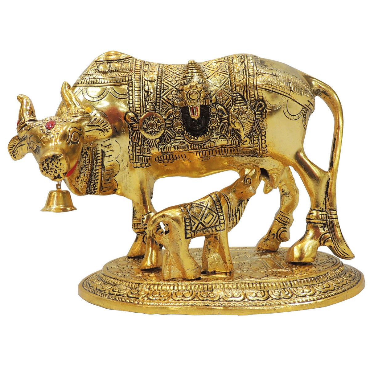 Aluminium Showpiece Cow - 8*4.7*6 Inch (AS477 G)