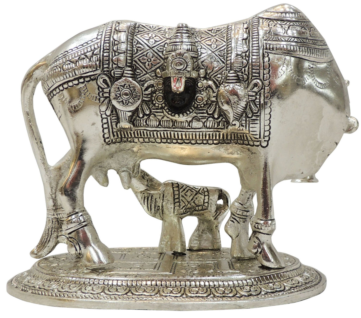 Aluminium Showpiece Cow Statue - 8*4.7*6 Inch (AS477 S)