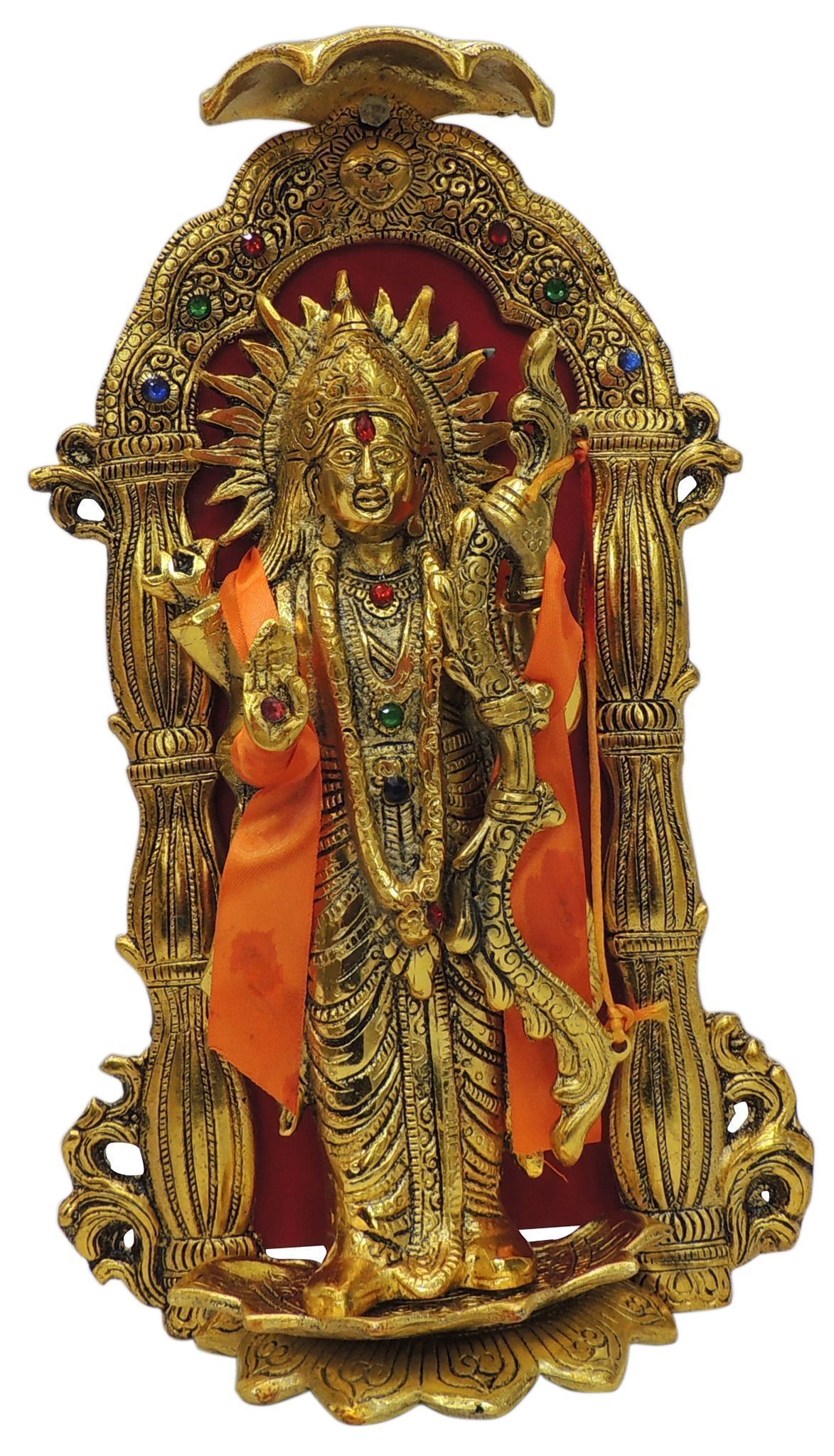 Aluminium Showpiece Ram Ji Statue - 7.5*3.5*13 Inch (AS481 G)