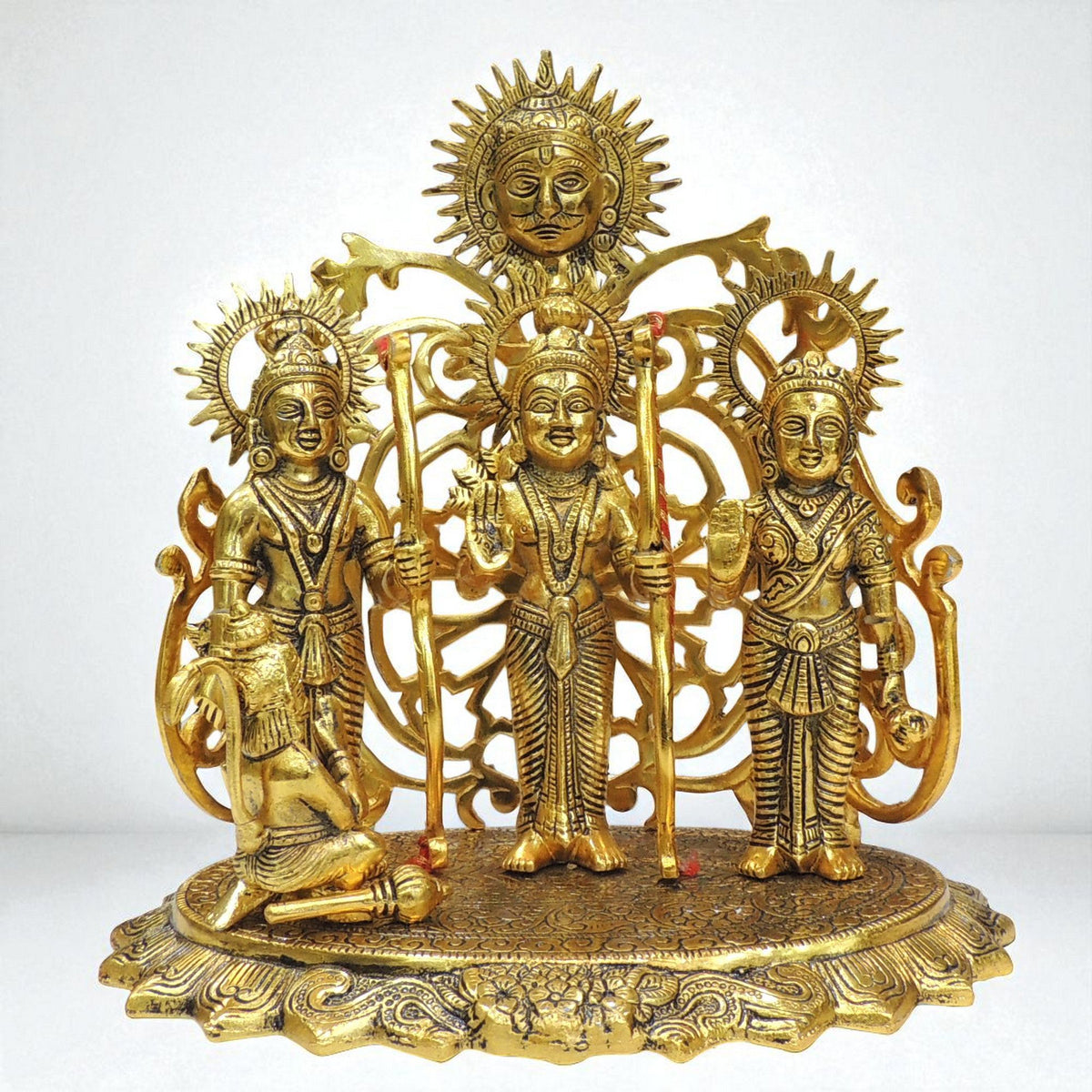 Aluminium Showpiece Ram Darbar - 11.5*7.5*12 Inch (AS483 G)