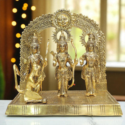 Aluminium Showpiece Ram Darbar - 16*7.2*6 Inch (AS484 G)