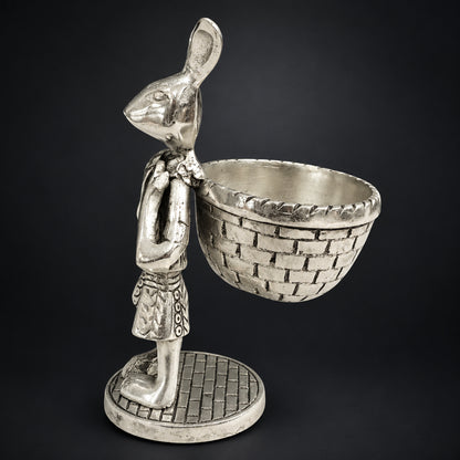 Aluminium Showpiece Rabbit Basket - 5*3.5*8 Inch (AS494 S)