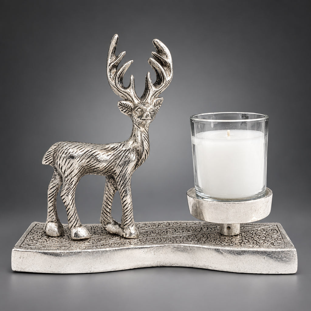 Aluminium Showpiece Deer Wax Glass Holder - 7*2*6 Inch (AS497 S)