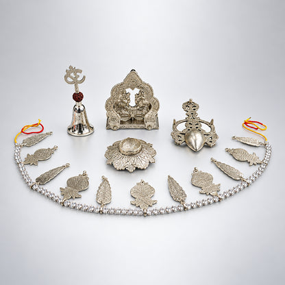 Aluminium Showpiece Laxmi Ganesh With Bandhanwar Gift Set (AS528 G)