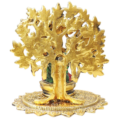 Aluminium Buddha Ji Statue Showpiece - Gold Finish Home Decor - 8.2*6.5*8.5 Inch (AS545 G)
