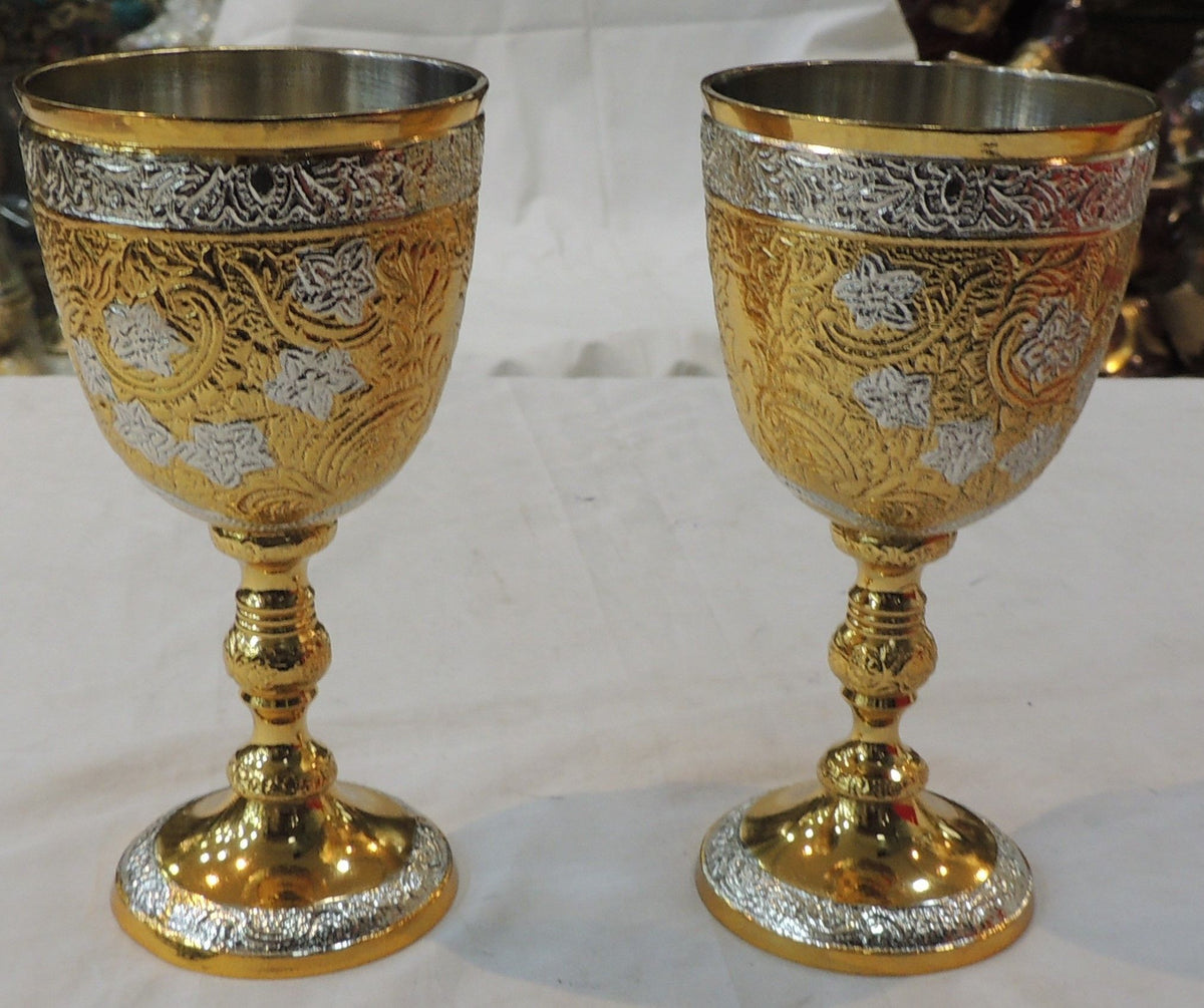 Brass Decorative Glass Diwali Gifting Item (B305 A)