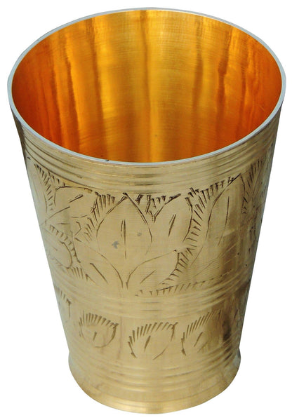 Lassi Glass Brass - 300 ml - 3.3*3.3*4.3 inch (BC113 B)