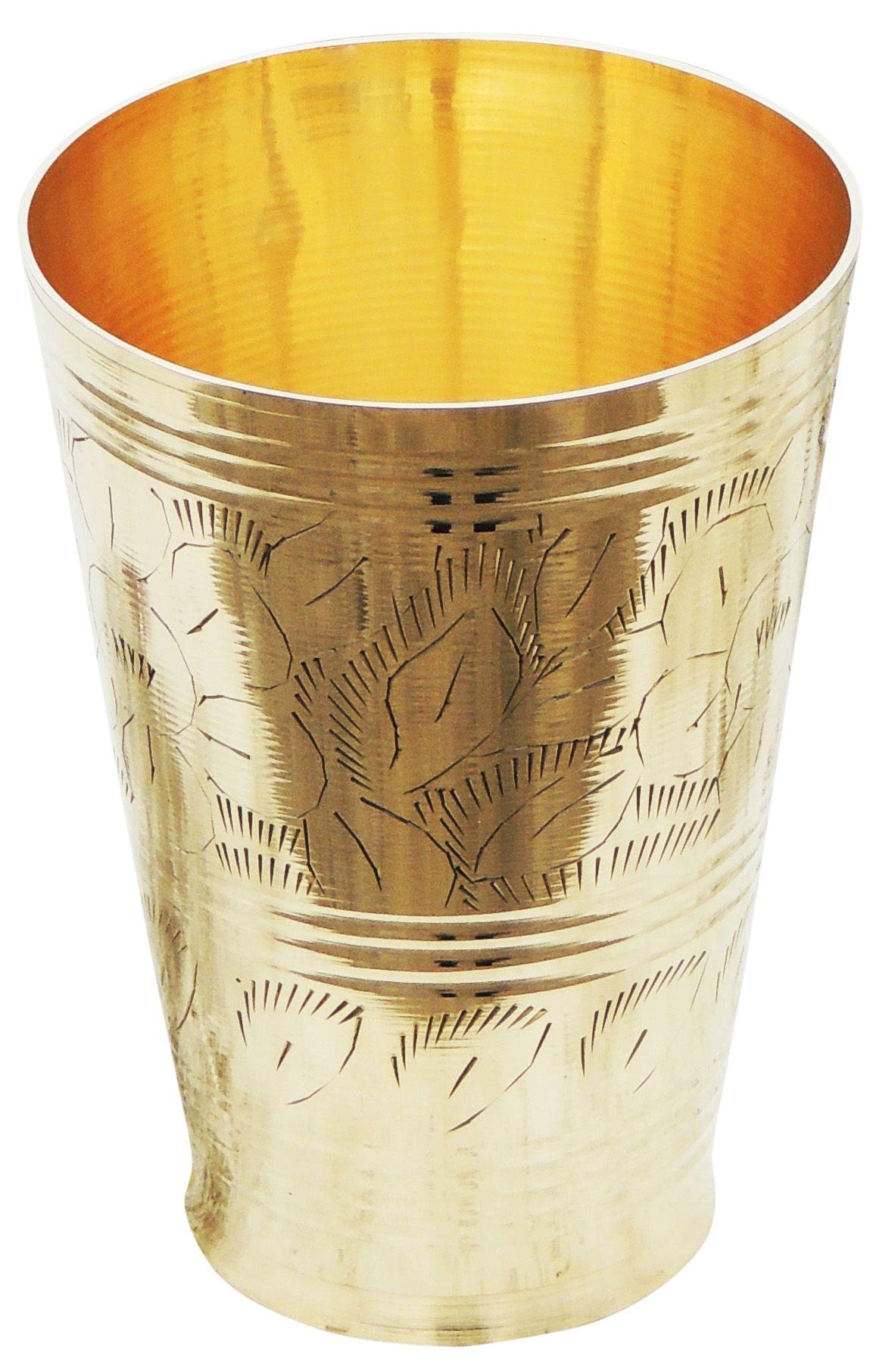Lassi Glass Brass - 350 ml - 3.2*4.4*4.6 inch (BC113 C)