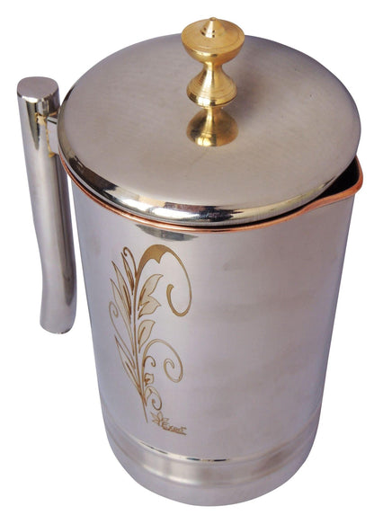 Pure Copper Steel Jug 1.4 Liter - 7*4.5*10 inch (BC123 C)