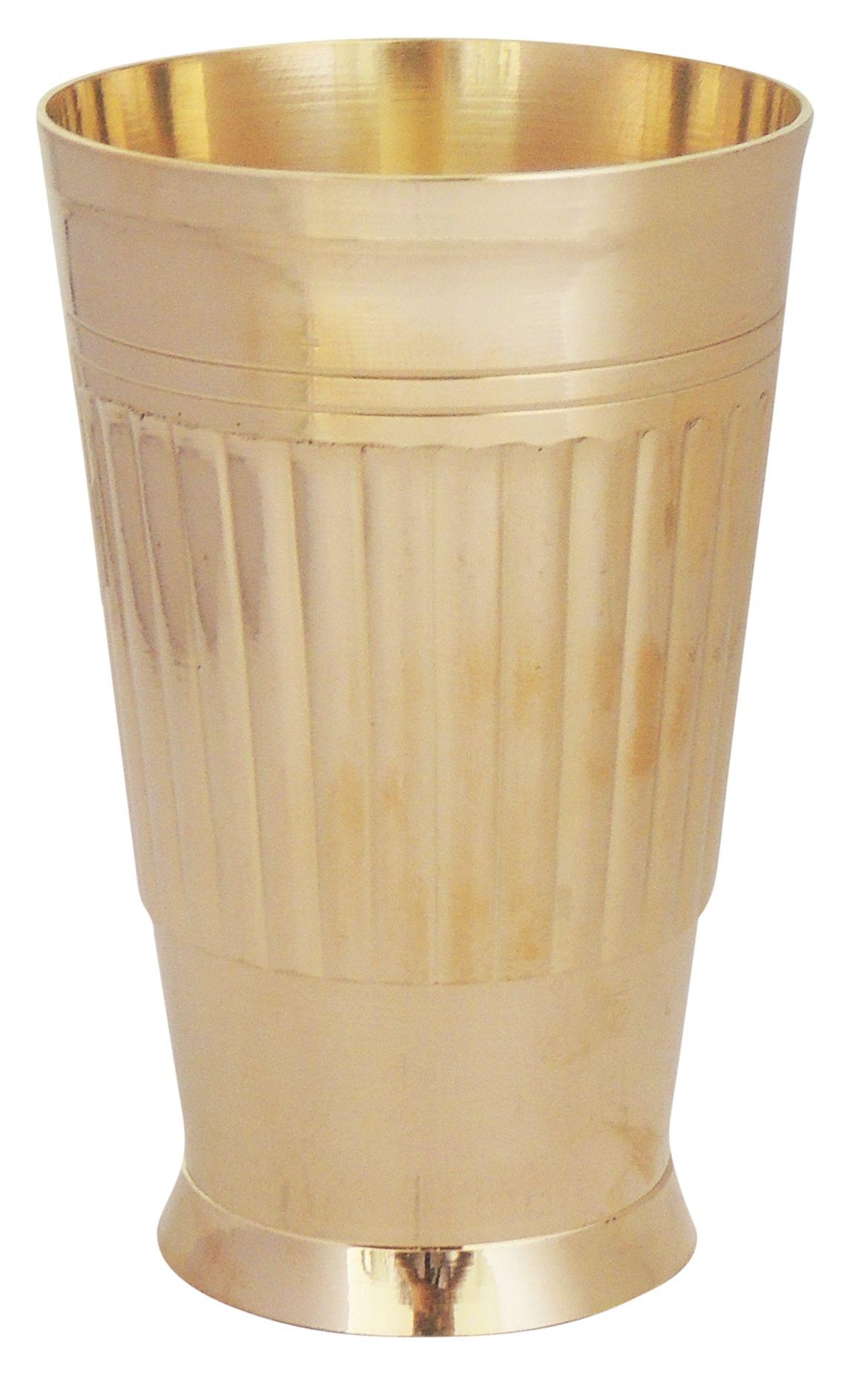 Brass Glass Salai No. 16 300 Ml - 2.9*2.9*4.6 inch (BC124 C)
