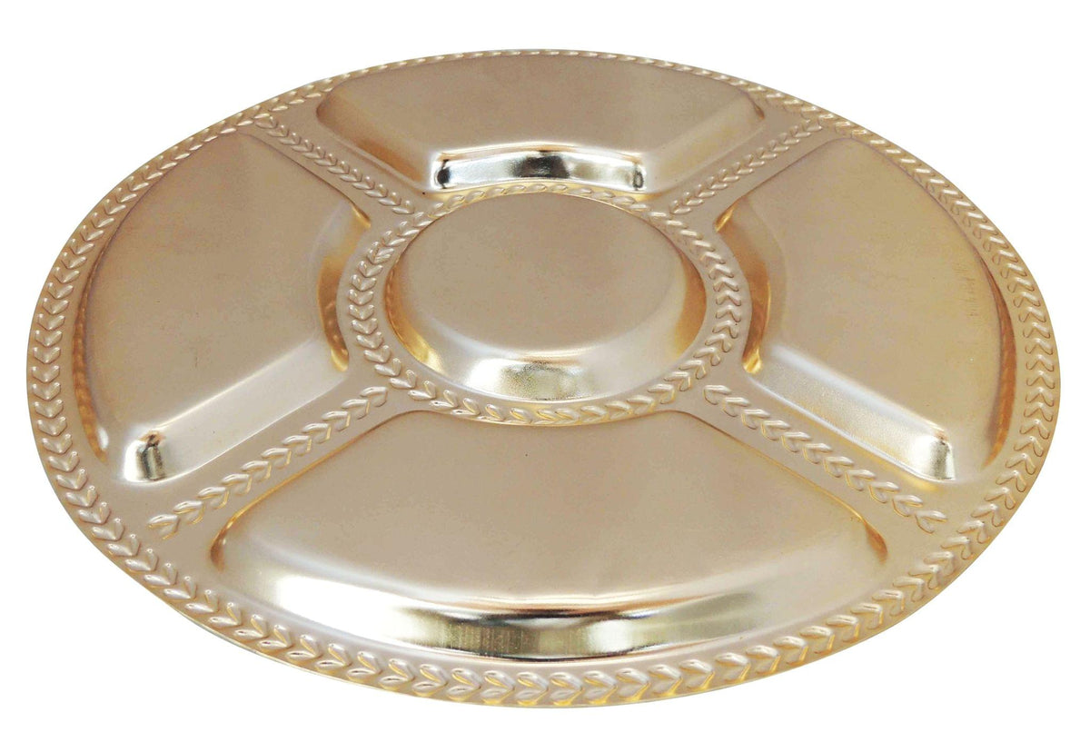 Bhojan Thal Gold - 13*13*1 inch (BC128 A)