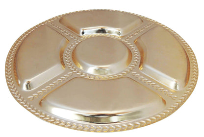 Bhojan Thal Gold - 13*13*1 inch (BC128 A)
