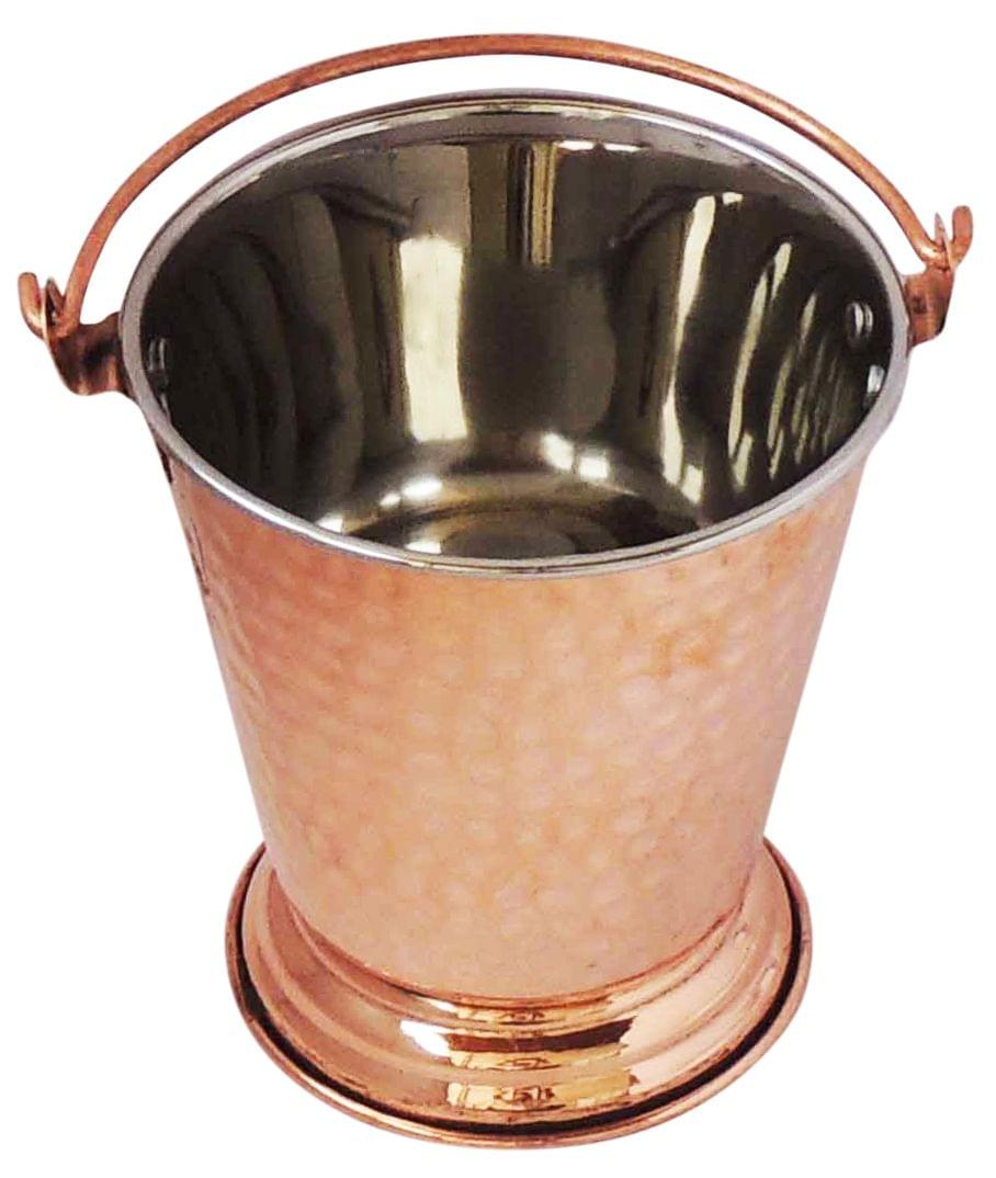 Copper Steel Small Bucket Shape Bowl 400 ml  - 4.5*4.5*7.5 inch (BC138 B)