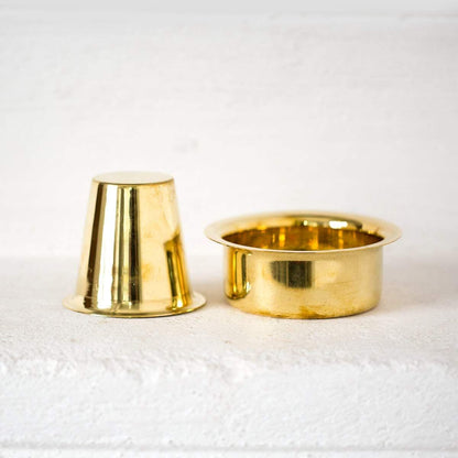 Brass Davra / Davara / Dabara Vati Set Coffee Tumbler Set, (BC145 A)