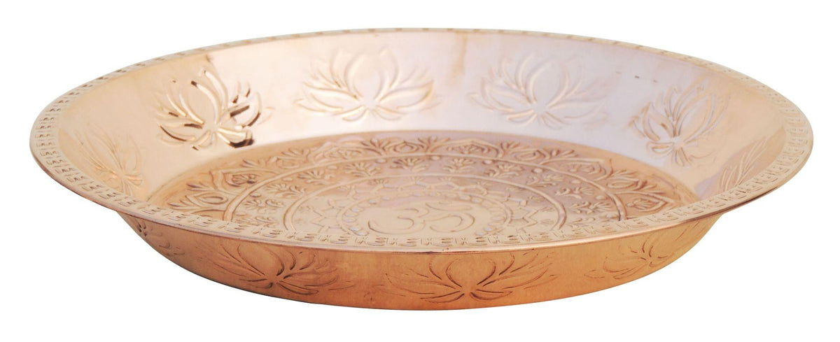 Pure Copper Thali - 14*14*2 inch (BC154 C)
