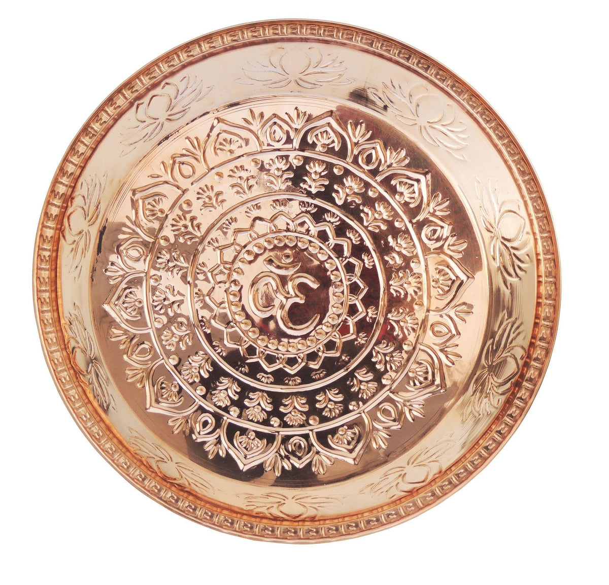 Pure Copper Thali - 14*14*2 inch (BC154 C)