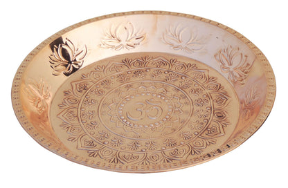 Pure Copper Thali - 14*14*2 inch (BC154 C)