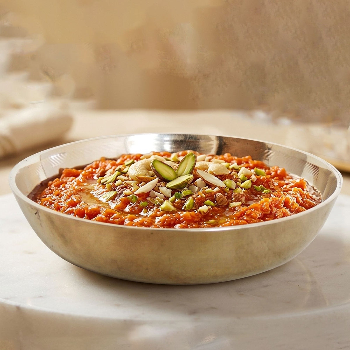Pure Bronze Katori, Kansa Halwa Bowl - 4*4*1 inch (BC156 A)