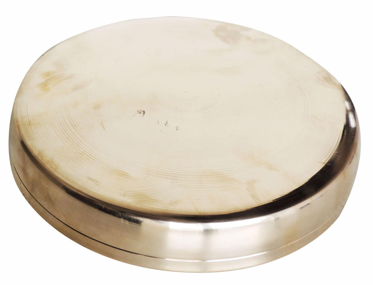 Pure Bronze Plate, Kansa Thali 10 inch - 10*10*1.5 inch (BC157 C)