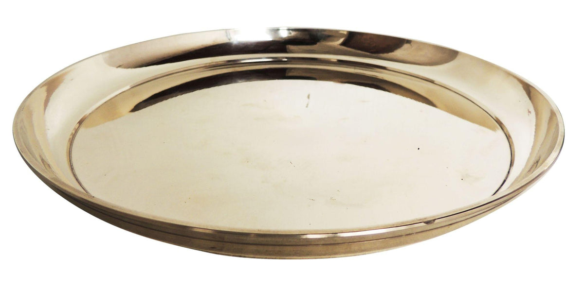 Pure Bronze Plate, Kansa Plate 11 inch - 11*11*1 inch (BC158 E)