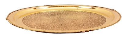 Brass Thali Embose - 14.5*14.5 Inch (BC166 C)