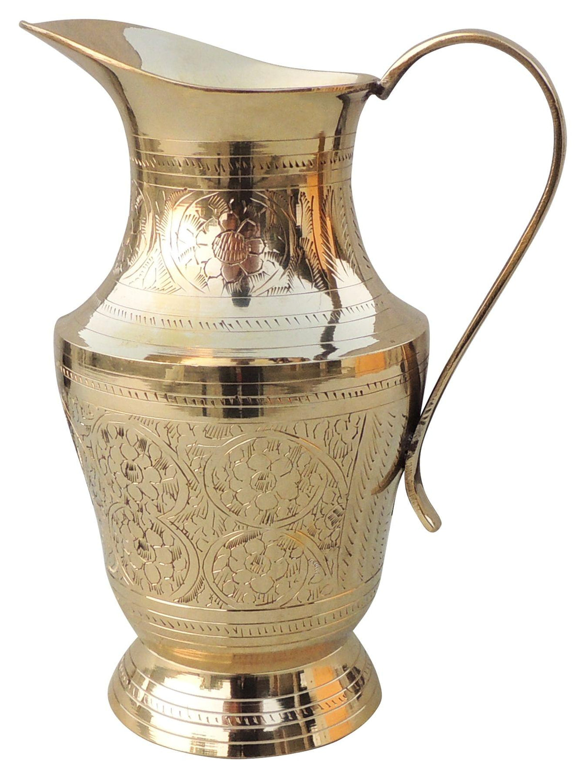 Brass Drinking Water Jug, Pitcher 1 Liter - 6.5*4.5*8.5 Inch (BC167 C)
