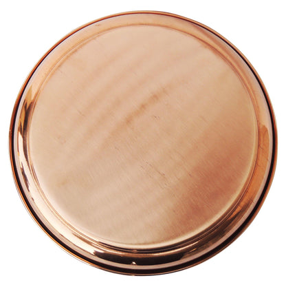 Copper Thali  - 11.5*11.5*1.5 Inch (BC168 E)
