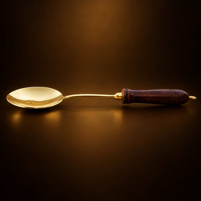 Brass Karchali With Wooden Handle - 14*4*1 Inch (BC178 D)