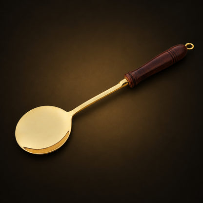 Brass Karchali With Wooden Handle - 14*4*1 Inch (BC178 D)