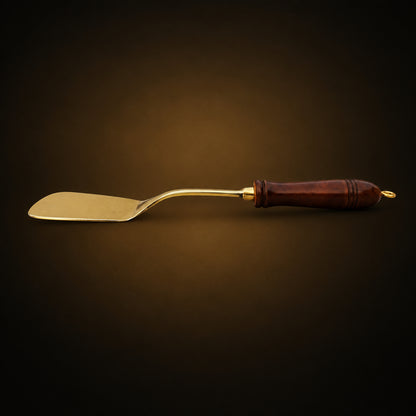 Brass Palta With Wooden Handle - 14*3*1 Inch (BC178 F)