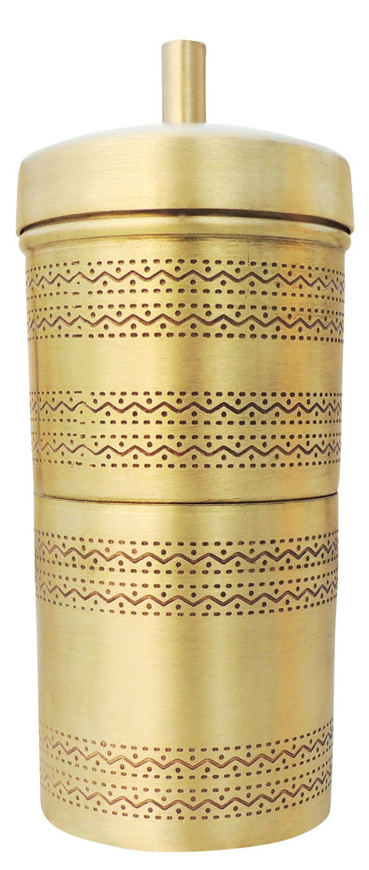 Brass Coffee Filter - 2.6*2.6*6.5 Inch, 400 ML (BC179 D)