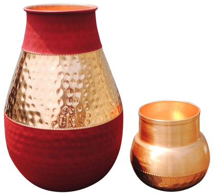 Copper Lotus Silk Red - 3.5*3.5*3.5 Inch (BC187 A)
