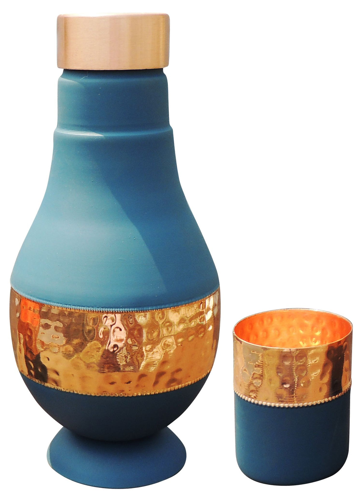 Copper Modern Sorahi Silk Blue - 4.5*4.5*9 Inch (BC190 D)