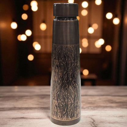 Copper Drinking Water Bottle, Capacity : 900 ML - 2.6*2.6*10.5 Inch (BC202 E)