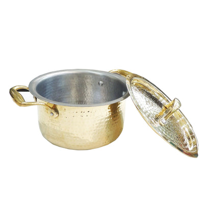 Brass Drinking Water Bhagona with Handle - Traditional Kalash (BC210 D)