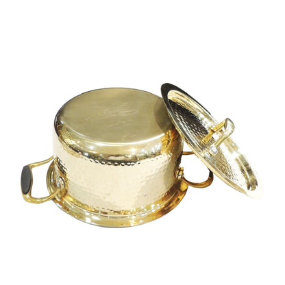 Brass Drinking Water Bhagona with Handle - Traditional Kalash (BC210 D)