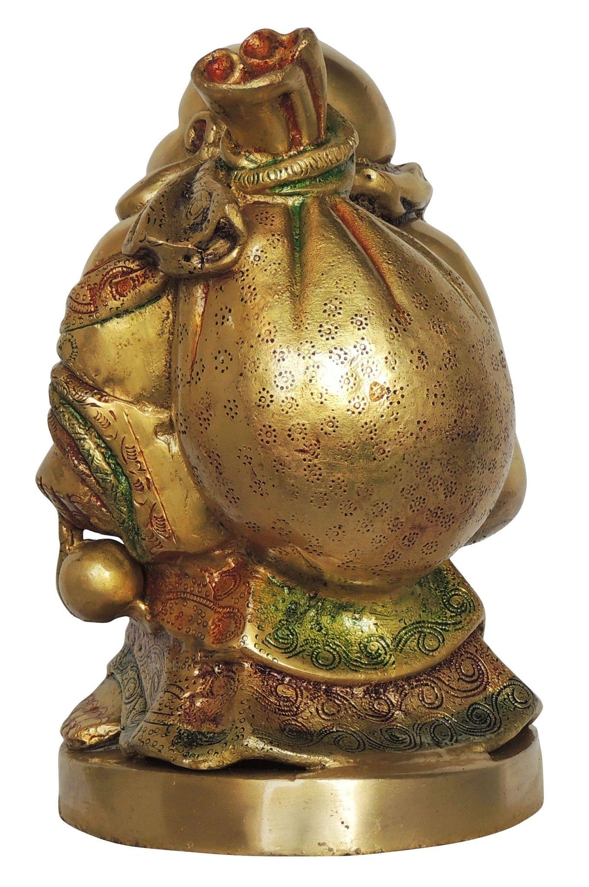 Brass Showpiece Laughing Buddha God Idol Statue - 6.5*7*10.5 Inch (BS036 G)